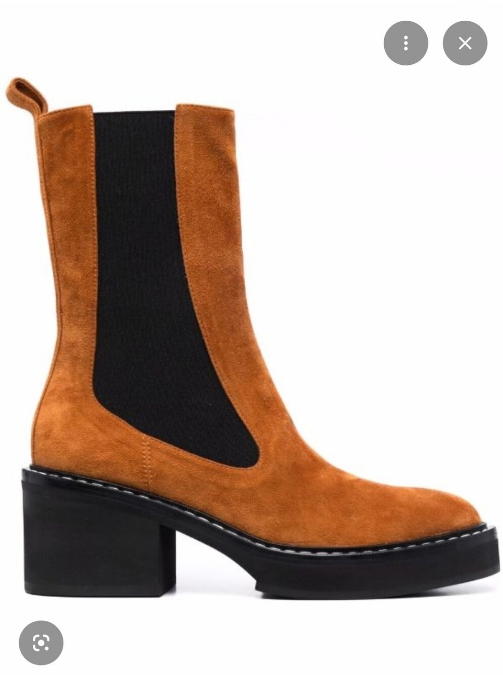 Khaite Calgary Suede Chelsea Boot in Tan